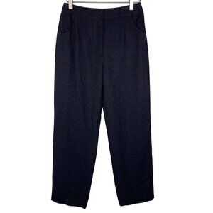 Giorgio Armani new wool textured dot trousers black Italian size 40